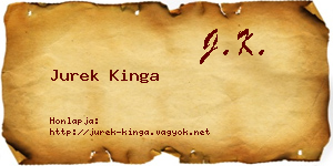 Jurek Kinga névjegykártya