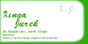 kinga jurek business card